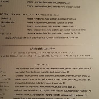 Kyma - The menu pt 2 - Greek Near Me - Atlanta, Georgia