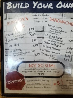 Menu photo 5 Slims Bar & Grill Forest City, NC