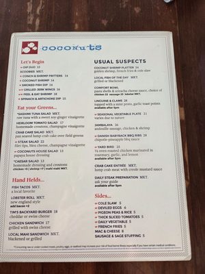 Menu photo 6 Coconuts Fort Lauderdale, FL Menu photo 6 Coconuts Fort Lauderdale, FL