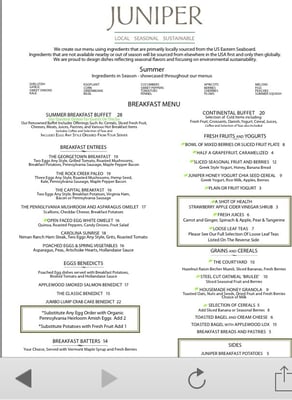 Menu photo 4 Juniper Restaurant Washington, DC, DC Menu photo 4 Juniper Restaurant Washington, DC, DC