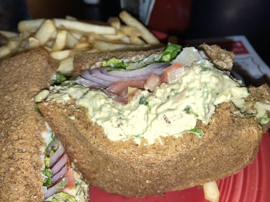 Photo of Barnaby's Cafe - Houston, TX, US. Chicken Salad Sandwich