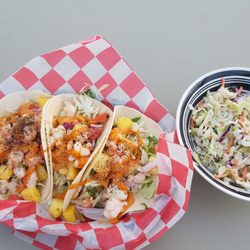 Navigator's - Lobster tacos in mango salsa