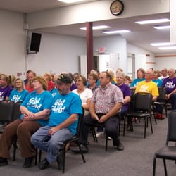 New Life Fellowship - The church gathered to have a sing-along and dedicate our completed courtyard.