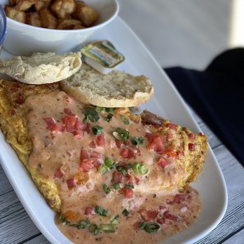 Another Broken Egg Cafe - Mardi gra omelette with potatoes - Breakfast & Brunch Near Me - Auburn, Alabama Another Broken Egg Cafe - Mardi gra omelette with potatoes - Breakfast & Brunch Near Me - Auburn, Alabama