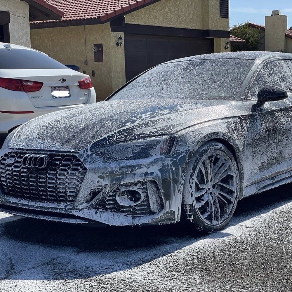 The Audi RS5 in the suds! The Audi RS5 in the suds!