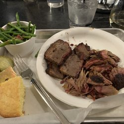 Crazy Good Eats - 2 meat plate with green beans.
