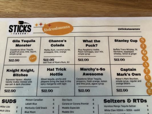 Menu photo 2 Sticks Tavern Henderson, NV Menu photo 2 Sticks Tavern Henderson, NV
