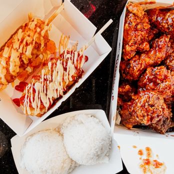 Cocodak Asian Restaurant - spicy garlic chicken wings, potato mozz-sausage and potato sausage - Chinese Near Me - Decatur, Georgia Cocodak Asian Restaurant - spicy garlic chicken wings, potato mozz-sausage and potato sausage - Chinese Near Me - Decatur, Georgia