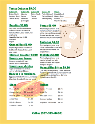 Menu photo 2 Taqueria Señor Piquin Springfield, OH Menu photo 2 Taqueria Señor Piquin Springfield, OH