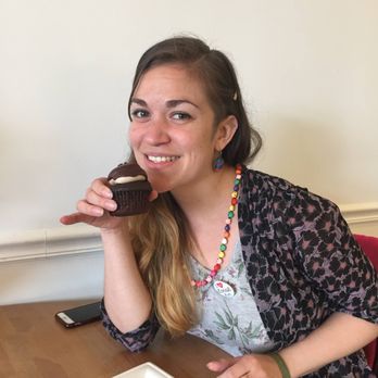 Oakleaf Cakes - My beautiful friend is modeling her beautiful cupcake. - Bakeries Near Me - Boston, Massachusetts