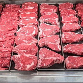 Stop & Shop - Tight shot of meat case displaying different cuts of beef and other meat - Grocery Near Me - Sandwich, Massachusetts