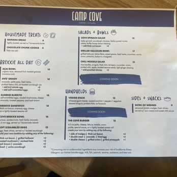 Camp Cove - Food menu in Jan 2025 - Cafes Near Me - Sacramento, California Camp Cove - Food menu in Jan 2025 - Cafes Near Me - Sacramento, California