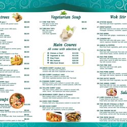 Yummy Thai - Menu 2018