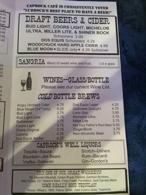 Menu photo 5 Caprock Cafe Lubbock, TX