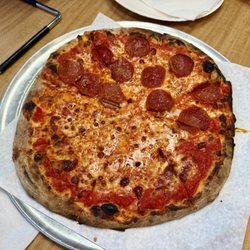 Olde World Apizza - Mozzarella with half Pepperoni