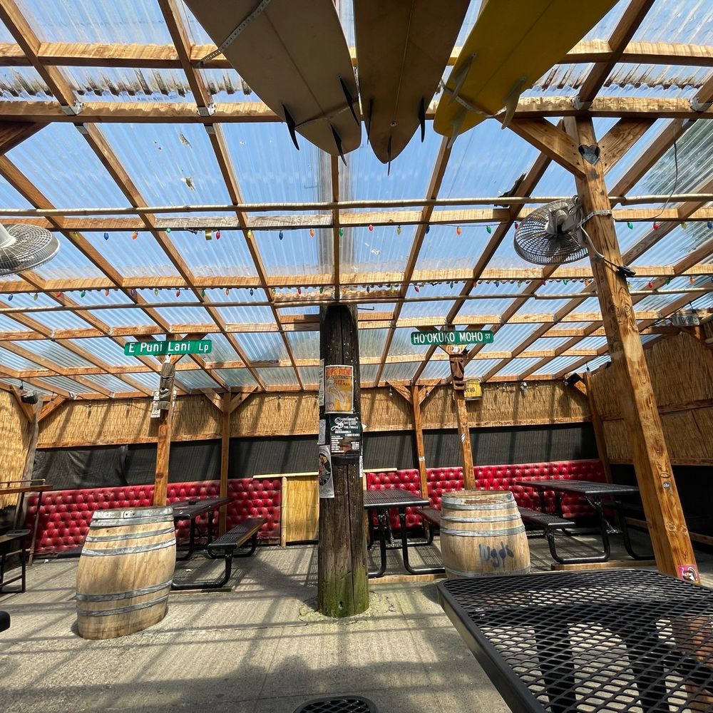 Da' Hui - Outside seating. Closed off from street. It's great. Fans for a breeze when it's hot. - Hawaiian Near Me - Portland, Oregon Da' Hui - Outside seating. Closed off from street. It's great. Fans for a breeze when it's hot. - Hawaiian Near Me - Portland, Oregon