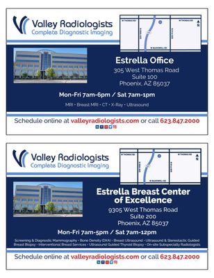 VALLEY RADIOLOGISTS - ESTRELLA OFFICE AND BREAST CENTER - Updated June ...