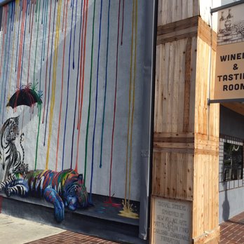 Witch Creek Winery - Nice mural serves as a distinctive landmark to find the tasting room. - Wine Bars Near Me - Carlsbad, California