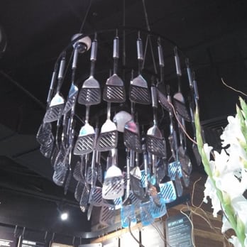 Grill'd - World Square - Who wouldn't have a chandelier full of egg flips! - Burgers Near Me - Sydney, NSW Grill'd - World Square - Who wouldn't have a chandelier full of egg flips! - Burgers Near Me - Sydney, NSW