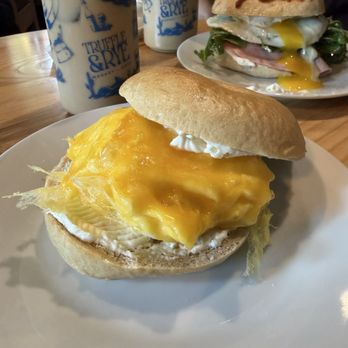 Truffle & Rye - Big Cheese on a plain bagel - Sandwiches Near Me - Richmond, Texas Truffle & Rye - Big Cheese on a plain bagel - Sandwiches Near Me - Richmond, Texas