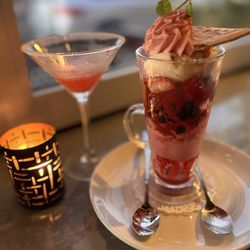 Et Voilà French Bistro - Dessert (almost finished raspberry lemon drop)