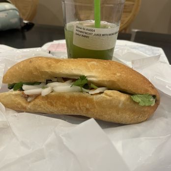 Paris Banh Mi - Combination banh mi Pennywort juice with mung bean - Bakeries Near Me - Doraville, Georgia