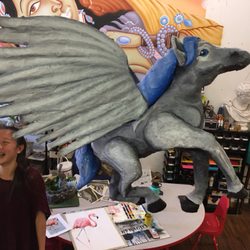 Oam Studios Art Academy - Papier Mache project created during her art classes at Oam Studios.