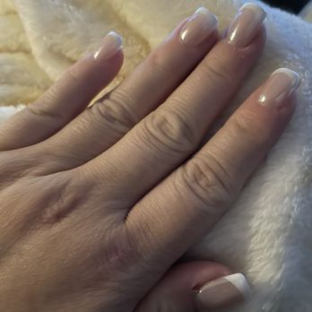 LV Nails & Spa - French tip with Chrome - Nail Salons Near Me - Henderson, Nevada LV Nails & Spa - French tip with Chrome - Nail Salons Near Me - Henderson, Nevada