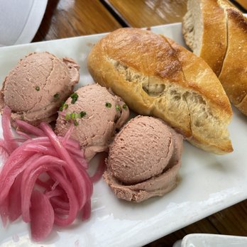Salty Sow - Chicken liver mousse - American Near Me - Austin, Texas Salty Sow - Chicken liver mousse - American Near Me - Austin, Texas