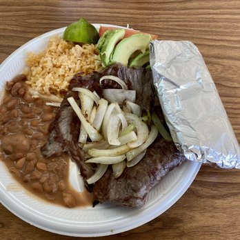 Las Morelenses Taqueria - Carne Asada plate - Mexican Near Me - Madison, Alabama