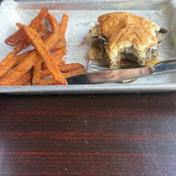 Billy's Grille & Bar - Mushroom burger - American Near Me - Bryan, Texas