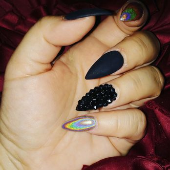 In Style Nail Spa - 68 dollars not bad for everything i asked for, matte, rhinestones and chrome. Love em! - Nail Salons Near Me - Paramount, California In Style Nail Spa - 68 dollars not bad for everything i asked for, matte, rhinestones and chrome. Love em! - Nail Salons Near Me - Paramount, California