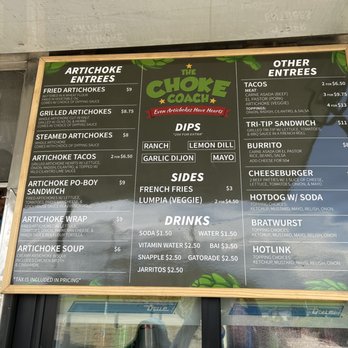 The Choke Coach - Menu - Food Trucks Near Me - Salinas, California