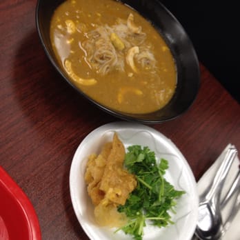 West Side Bazaar - ...and I had to get mohinga soup from Royal Sein along with my favorite, papaya salad (not pictured) - Food Court Near Me - Buffalo, New York