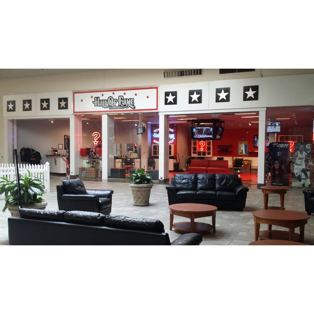 Hall of Fame barber shop Logo