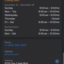 Holiday store hours Holiday store hours