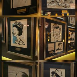 Some of the many caricatures done by Jack Rosen