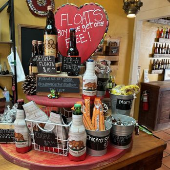 Old Town Jerky and Root Beer - a display of items for sale - Specialty Food Near Me - San Diego, California