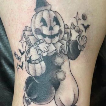 Just Deadly Tattoo Parlor - Beautiful clown done by Red - Tattoo Near Me - Pico Rivera, California