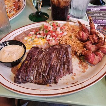 Los Gringos Locos - Steak and shrimp plate with cancun sauce - Mexican Near Me - Apache Junction, Arizona Los Gringos Locos - Steak and shrimp plate with cancun sauce - Mexican Near Me - Apache Junction, Arizona