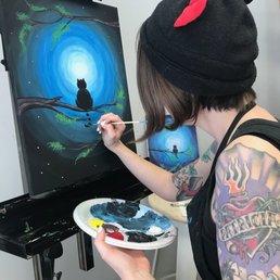 Meow meow, livin' the dream at Calico Canvas! Meow meow, livin' the dream at Calico Canvas!