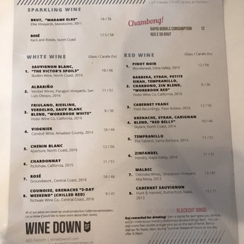Wine Down SF - Wine list - Wine Bars Near Me - San Francisco, California