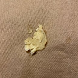 a piece of butter on a piece of cloth