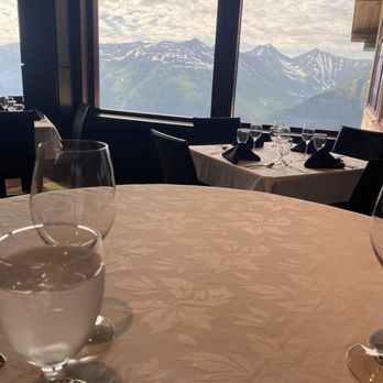 Seven Glaciers Restaurant - Our view for dinner for the night - New American Near Me - Girdwood, Alaska