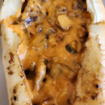 West Coast Cheesesteaks - Close up of the cheesesteak - Cheesesteaks Near Me - Glendora, California West Coast Cheesesteaks - Close up of the cheesesteak - Cheesesteaks Near Me - Glendora, California