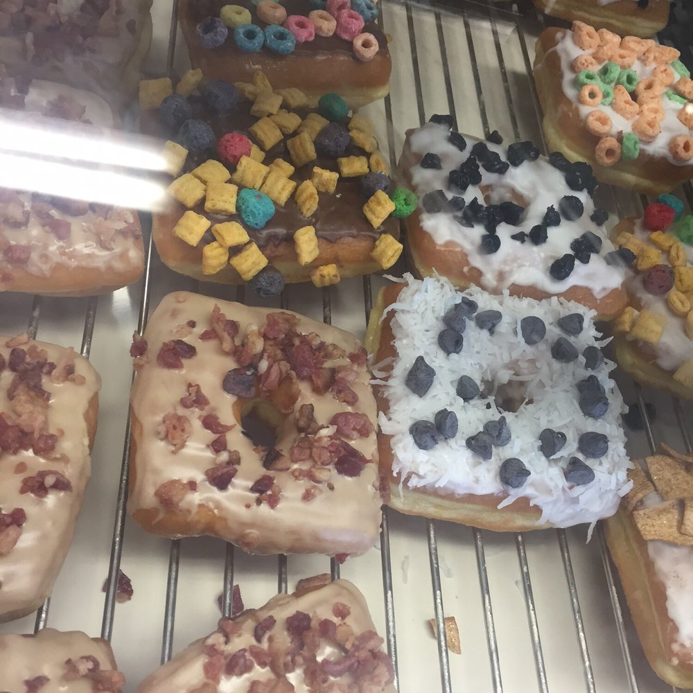 Missing Hole Donut Shop - Cereal and bacon toppings - Donuts Near Me - Castroville, California Missing Hole Donut Shop - Cereal and bacon toppings - Donuts Near Me - Castroville, California