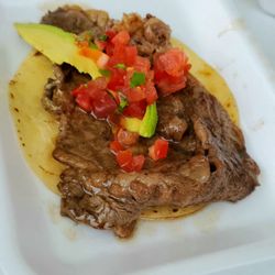 El Cuate de Obregon - Straight thinly slice rib eye with a side of taco. Delicious.