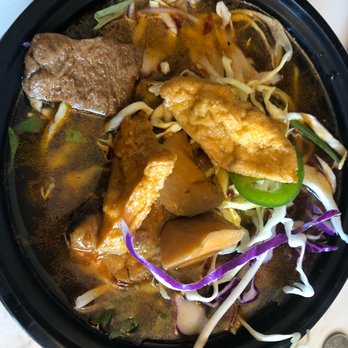 Loving Hut - Royal noodle soup - all assembled - Vegan Near Me - Orange, California