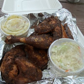Forrest Dunlap - Half chicken with side potato salad and coleslaw - Barbeque Near Me - Hummelstown, Pennsylvania