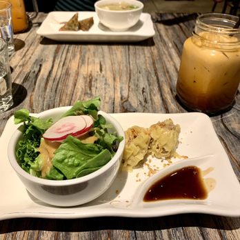 Up Thai - fried chive, soup, salad w/ ginger dressing, steamed dumplings lunch special + Thai iced tea $3.50 - Thai Near Me - New York, New York Up Thai - fried chive, soup, salad w/ ginger dressing, steamed dumplings lunch special + Thai iced tea $3.50 - Thai Near Me - New York, New York